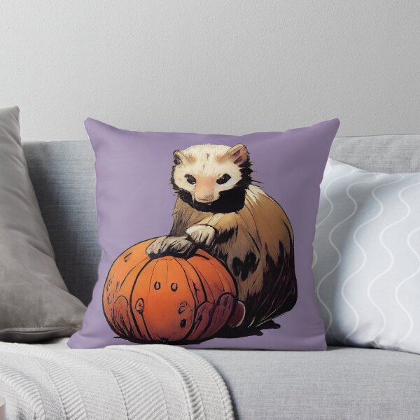Item preview, ferret on a pumpkin designed and sold by etherElric.