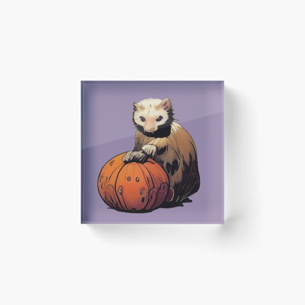 Item preview, ferret on a pumpkin designed and sold by etherElric.