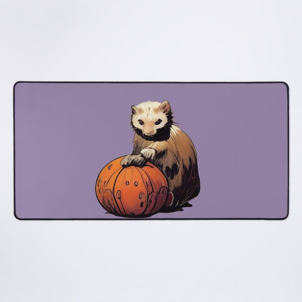 Item preview, ferret on a pumpkin designed and sold by etherElric.