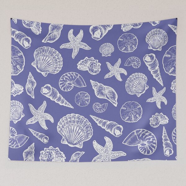 Item preview, Seashell pattern - Veri Peri Periwinkle designed and sold by Elizabeth Weglein.