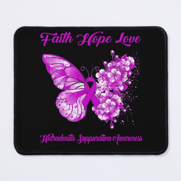 Item preview, Faith Hope Love Hidradenitis Suppurativa Awareness Butterfly Ribbon Gifts designed and sold by Adropine.
