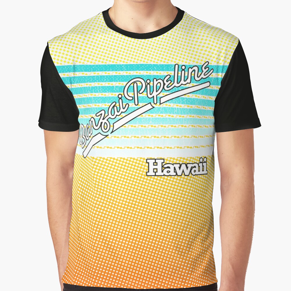 Banzai Pipeline, Hawaii | Surf Stripes Graphic T-Shirt