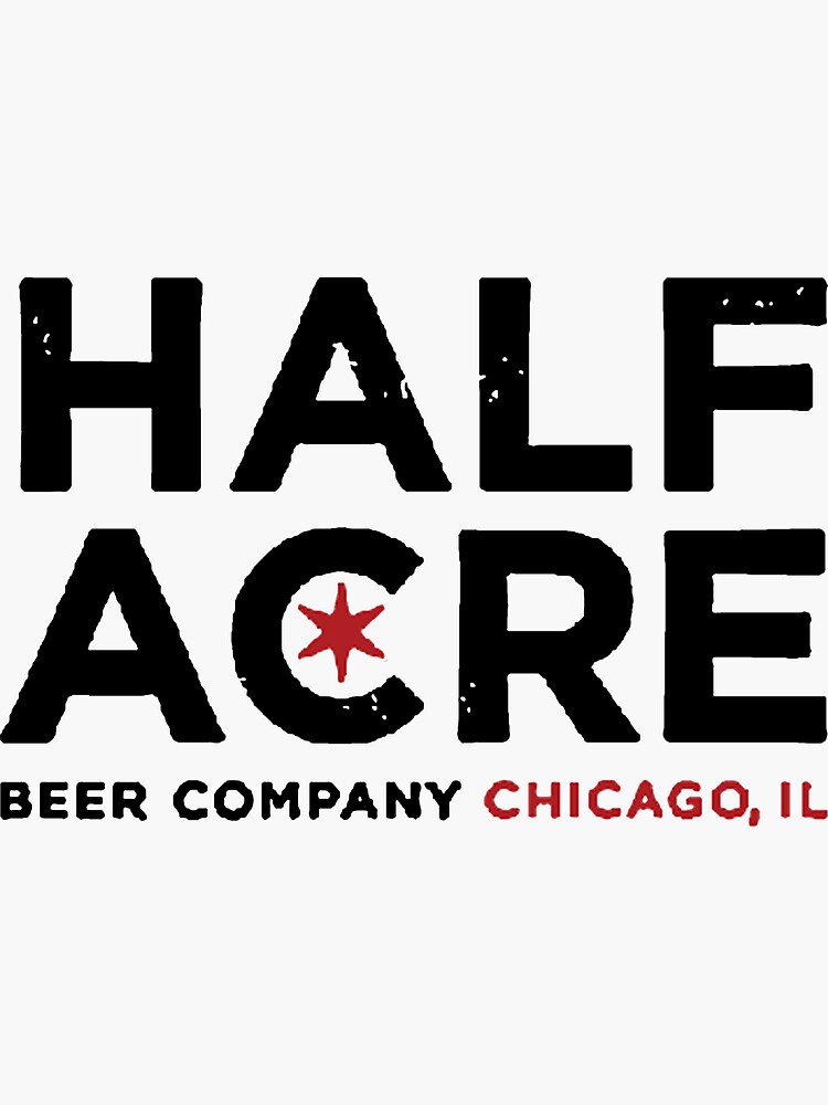 "Half Acre Beer Company" Sticker for Sale by ConstantinoTees Redbubble