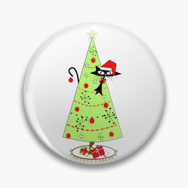 Item preview, Naughty Atomic Cat in a Christmas Tree designed and sold by BossAtomic.