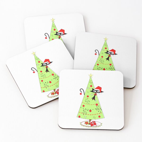 Item preview, Naughty Atomic Cat in a Christmas Tree designed and sold by BossAtomic.