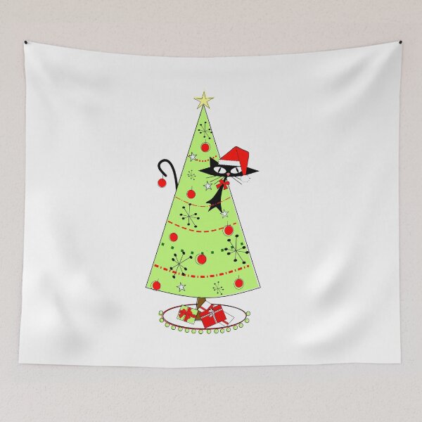 Item preview, Naughty Atomic Cat in a Christmas Tree designed and sold by BossAtomic.