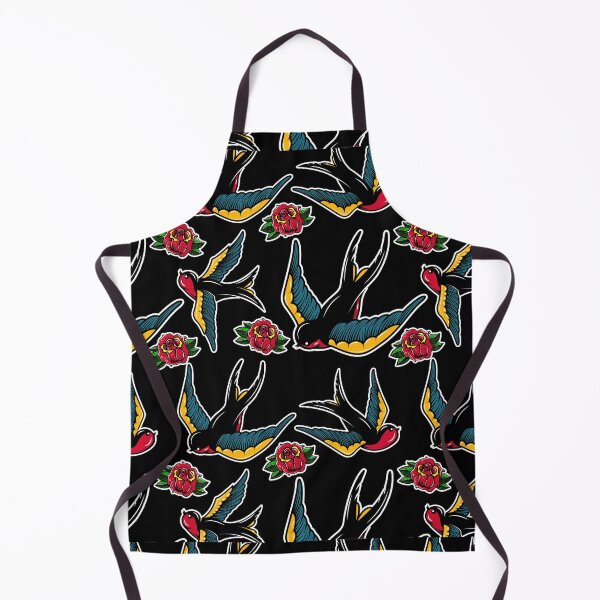 Item preview, Old School Tattoo Pattern, American Traditional, Black, Roses, Love, Bird, Vintage, Retro, designed and sold by babivilelashop.