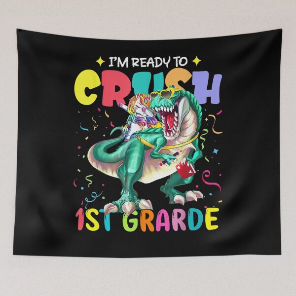 Item preview, I'm Ready To Crush 1st Grade Unicorn Dinosaur School  designed and sold by charalphe.