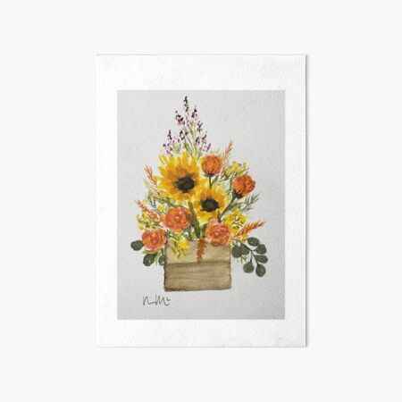 Fall Florals Art Board Print