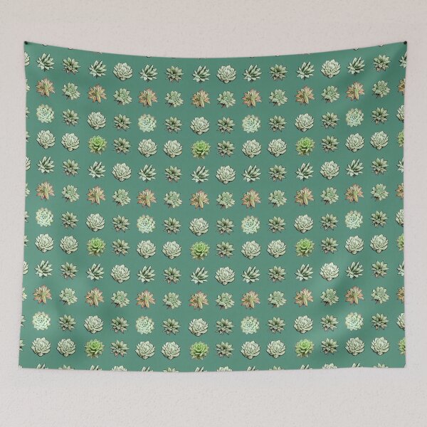 Item preview,  Succulents grid repeating pattern  designed and sold by StoneyPhenix.