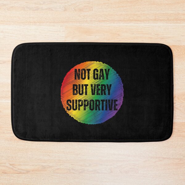 Item preview, Not Gay But Very Supportive Funny LGBT+ Ally Design designed and sold by appareltolove.