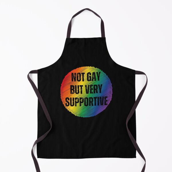 Item preview, Not Gay But Very Supportive Funny LGBT+ Ally Design designed and sold by appareltolove.