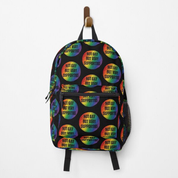 Item preview, Not Gay But Very Supportive Funny LGBT+ Ally Design designed and sold by appareltolove.