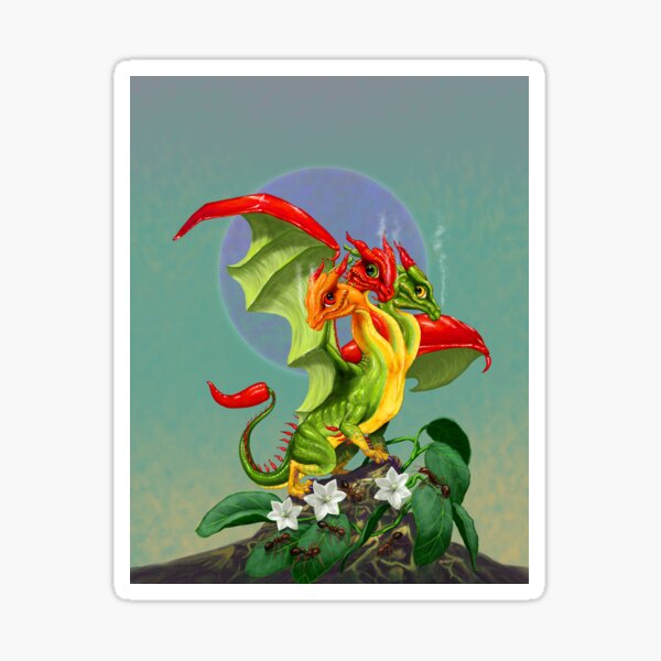 Peppers Dragon Sticker