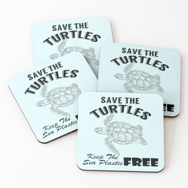 Item preview,    Save the turtles keep the sea plastic free shirts, Save the turtles keep the sea plastic free masks, Save the turtles keep the sea plastic free stickers  designed and sold by Poussyarts.