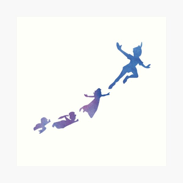 Peter Pan silhouettes Art Print