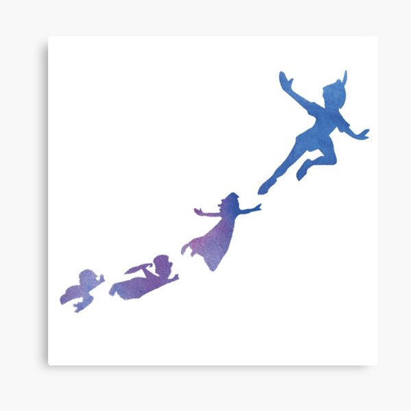 Peter Pan silhouettes Canvas Print