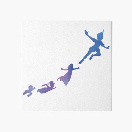 Peter Pan silhouettes Art Board Print