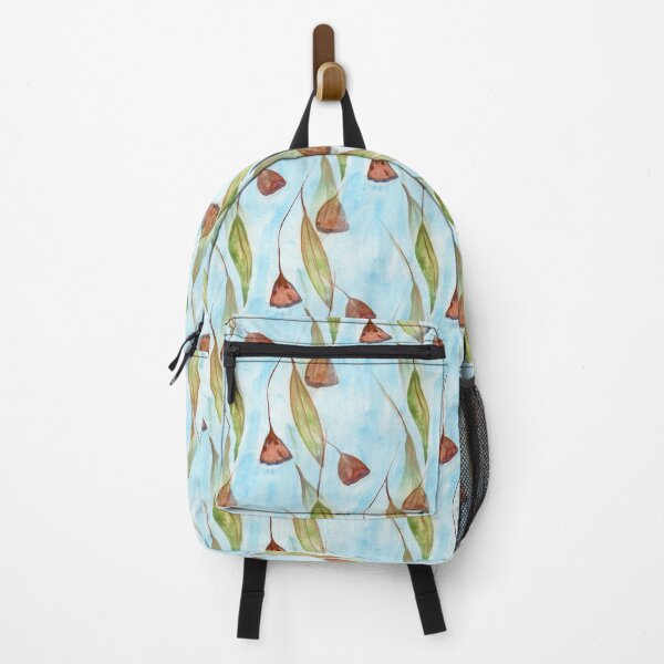 Item preview, Gum Nuts and Leaves on Sky Blue Background designed and sold by KeksWorkroom.