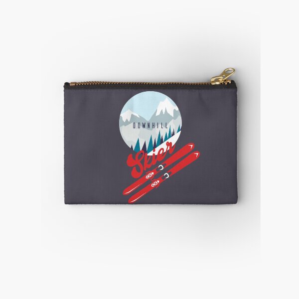 Item preview, Downhill Skier With Mountains in Retro Style designed and sold by SharksOnShore.
