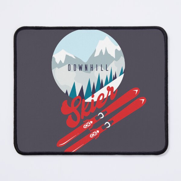 Item preview, Downhill Skier With Mountains in Retro Style designed and sold by SharksOnShore.