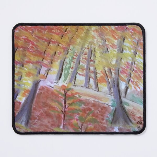Item preview, The Narrow Path Abstract Pastel Autumn Nature Scene designed and sold by AliCatOriginals.