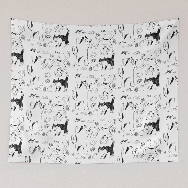 Item preview, Hand drawn cat doodles  designed and sold by siryutafsumu.