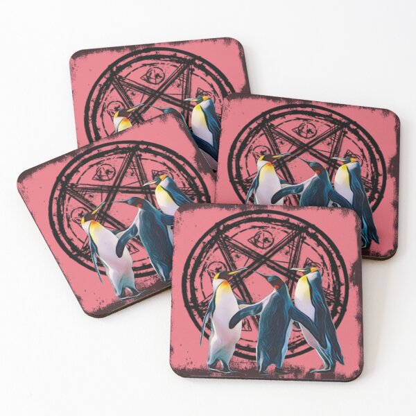 Item preview, pentagram penguins  designed and sold by RetroPalmTree.