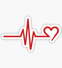 Heartbeat-Heart Sticker
