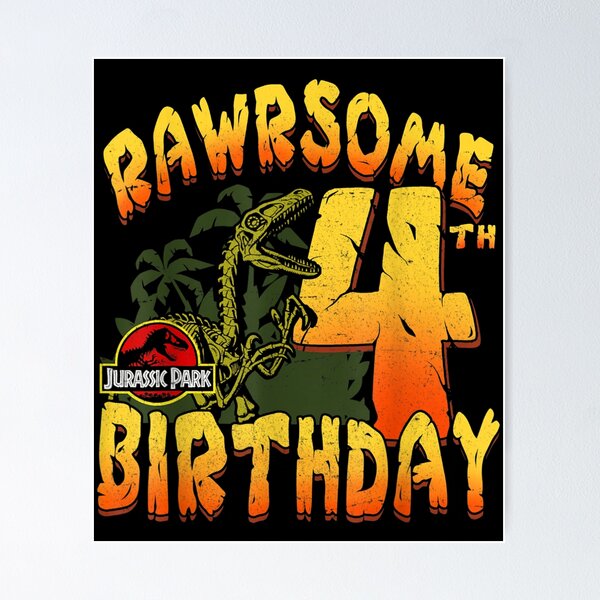 Item preview, Rawrsome 4th Birthday designed and sold by TarynAbbott.