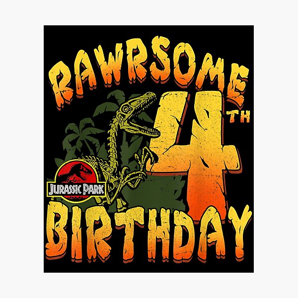 Item preview, Rawrsome 4th Birthday designed and sold by TarynAbbott.