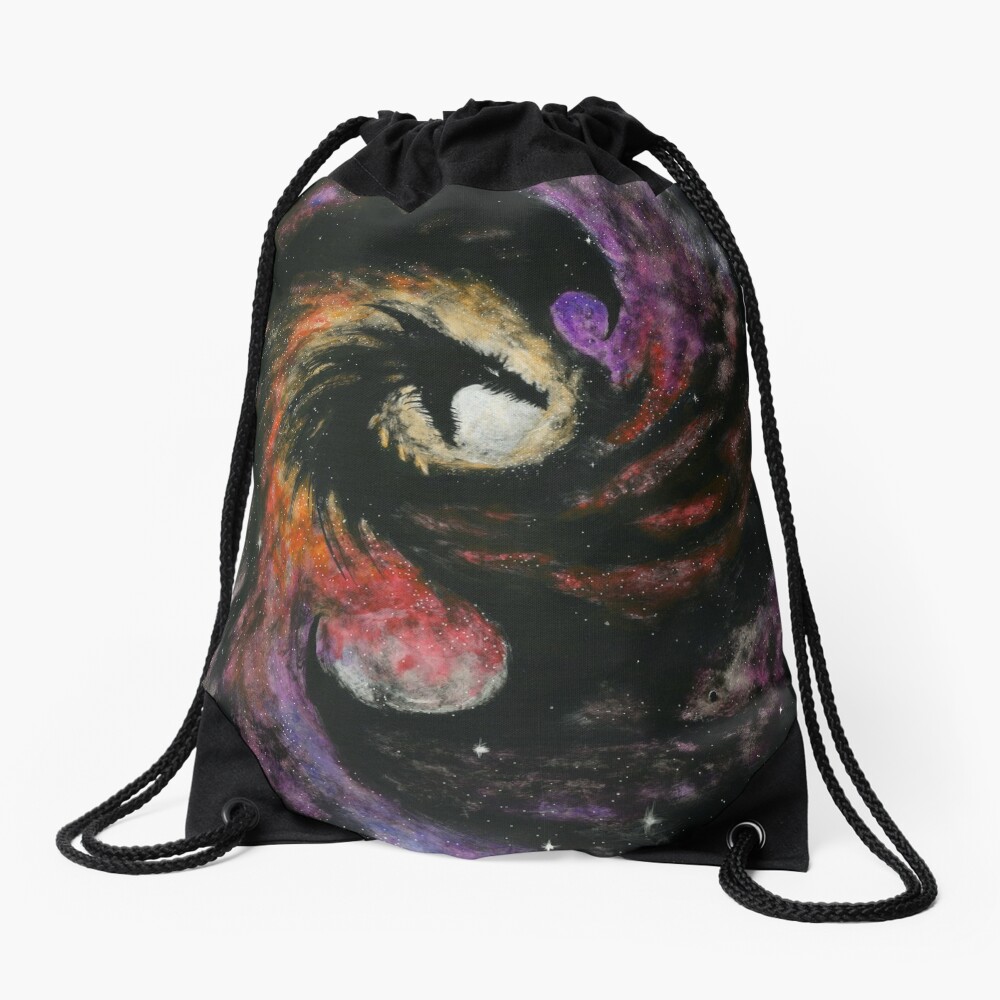 Dragon Galaxy Drawstring Bag