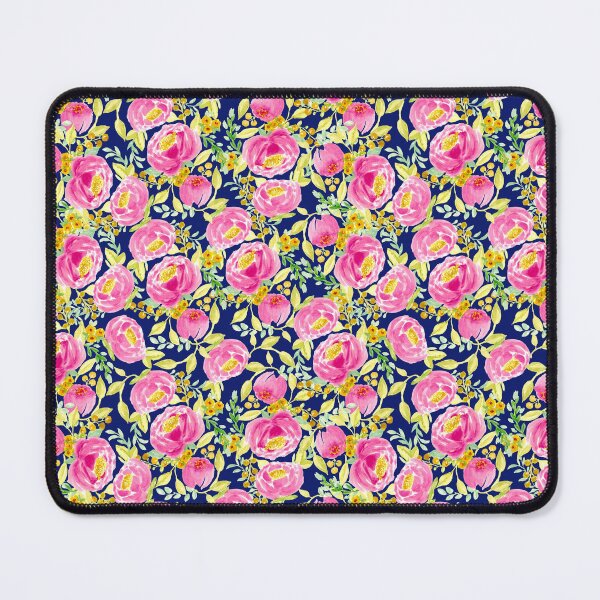 Item preview, Watercolor Peonies Pattern - Navy & Pink designed and sold by Lupita Blu.