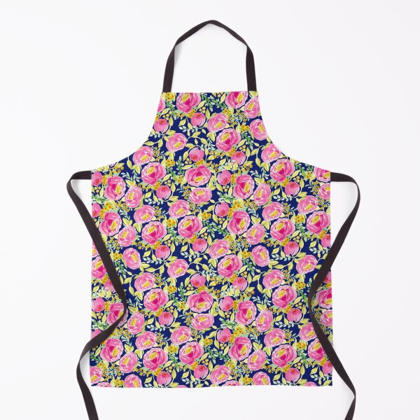 Item preview, Watercolor Peonies Pattern - Navy & Pink designed and sold by Lupita Blu.