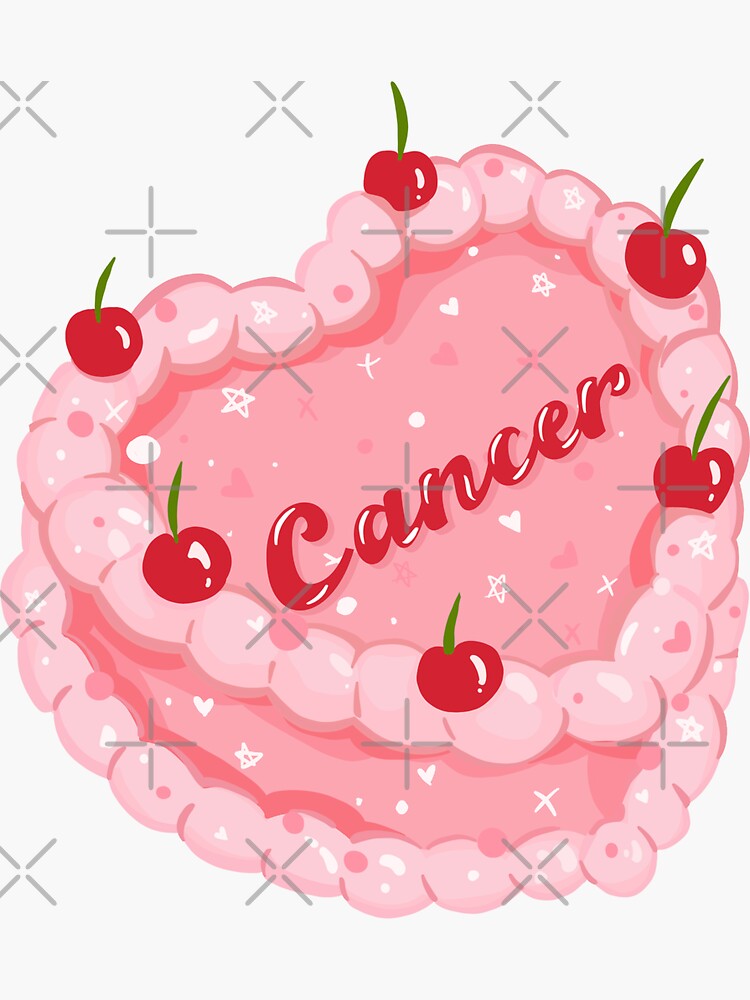 Thumbnail 3 of 3, Sticker, cancer cake designed and sold by Glossypop.
