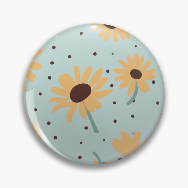 Item preview, Mint Blue & Yellow Stem Daisy Print designed and sold by StudioPosies.