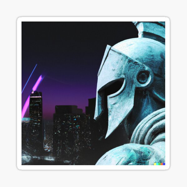 Item preview, DALL·E 2022-08-11 17.42.52 – Spartanische Marmorstatue vor Synthwave-Skylinen – Enhanced.JPG designed and sold by Nate Ober.