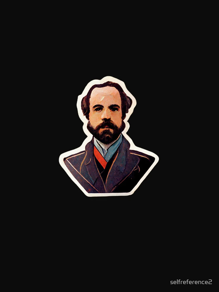Thumbnail 4 of 4, iPhone Case, Henry George Sticker designed and sold by selfreference2.