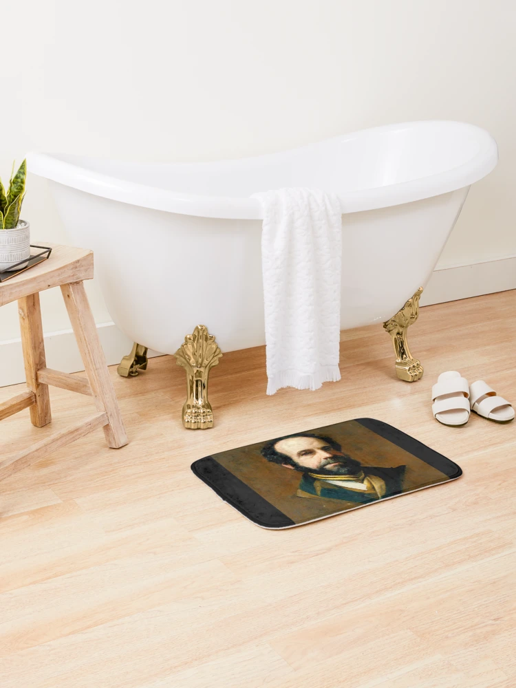 Thumbnail 2 of 6, Bath Mat, Henry George Portrait designed and sold by selfreference2.