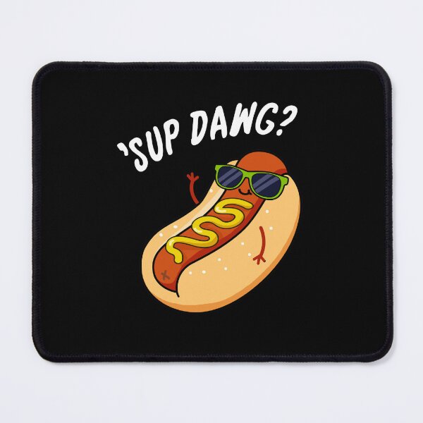 Item preview, Sup Dawg Funny Hot Dog Puns (Dark BG) designed and sold by punnybone.