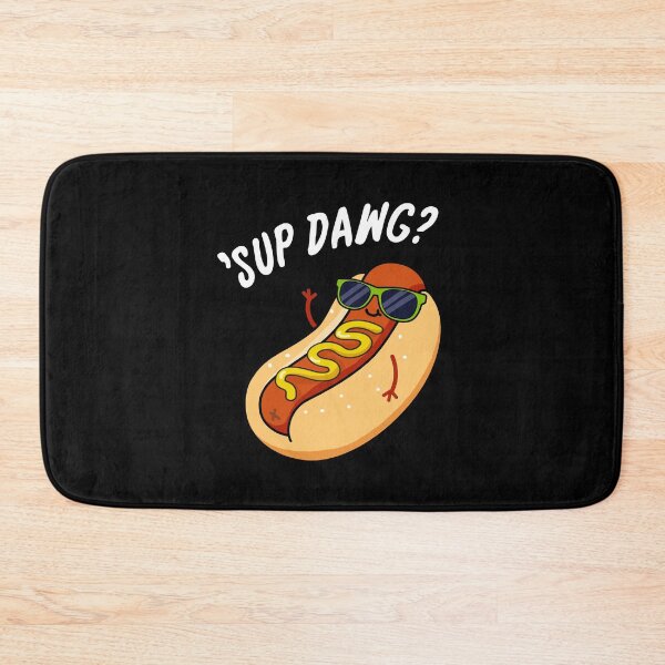 Item preview, Sup Dawg Funny Hot Dog Puns (Dark BG) designed and sold by punnybone.
