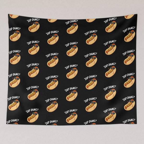 Item preview, Sup Dawg Funny Hot Dog Puns (Dark BG) designed and sold by punnybone.