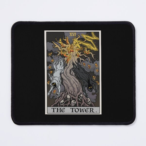 Item preview, The Tower Tarot Card Terror Tarot Edition Spooky Halloween Ghosts & Twisted Tree designed and sold by TheGhoulishGarb.