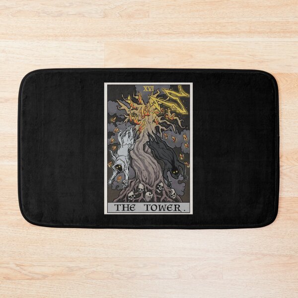 Item preview, The Tower Tarot Card Terror Tarot Edition Spooky Halloween Ghosts & Twisted Tree designed and sold by TheGhoulishGarb.