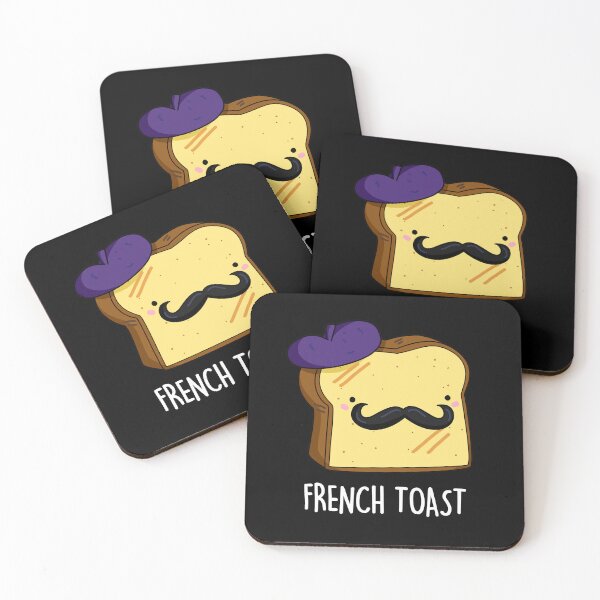 Item preview, French Toast Funny Bread Puns (Dark BG) designed and sold by punnybone.
