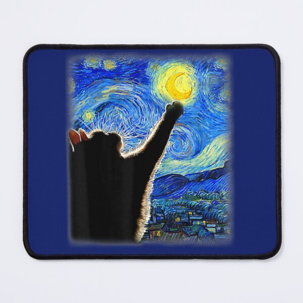 Item preview, Starry Night Cat, Van Gogh Cat, Cat Lover, Cat Mom, Cat Dad designed and sold by BigSize.