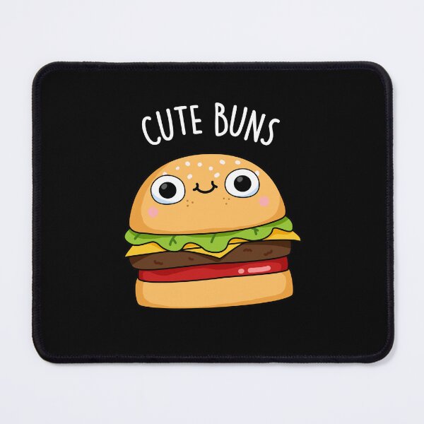 Item preview, Cute Buns Funny Burger Puns  (Dark BG) designed and sold by punnybone.