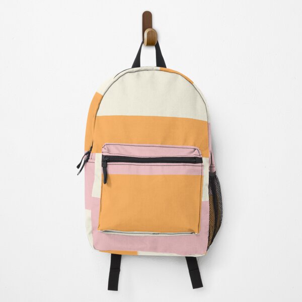 Item preview, Summer Vibes Happy Stripes in Pink Orange and White designed and sold by ECMazurDesign.