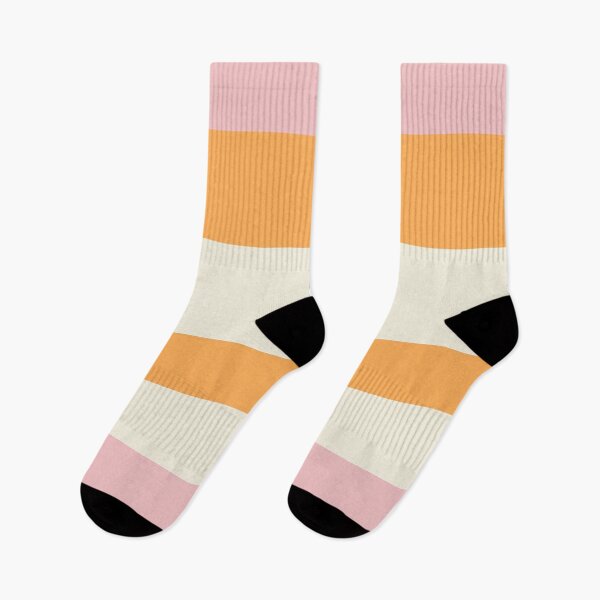 Item preview, Summer Vibes Happy Stripes in Pink Orange and White designed and sold by ECMazurDesign.
