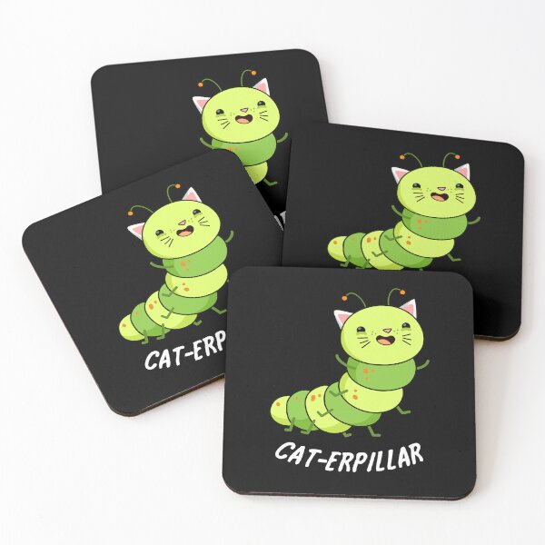 Item preview, Cat-erpillar Funny Caterpillar Puns (Dark BG) designed and sold by punnybone.